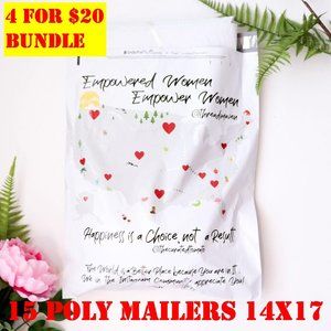 15 Pack 14x17 Poly Mailers IG LOVE Designer Bags